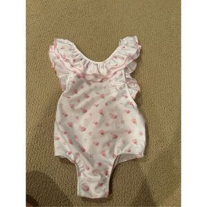 NWOT Sal and Pimenta 7T ruffle one piece swimsuit